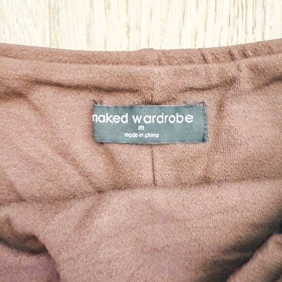 NWOT Naked Wardrobe Strapless Cutout Romper Brown Size Medium - Picture 3 of 5